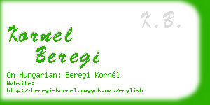 kornel beregi business card